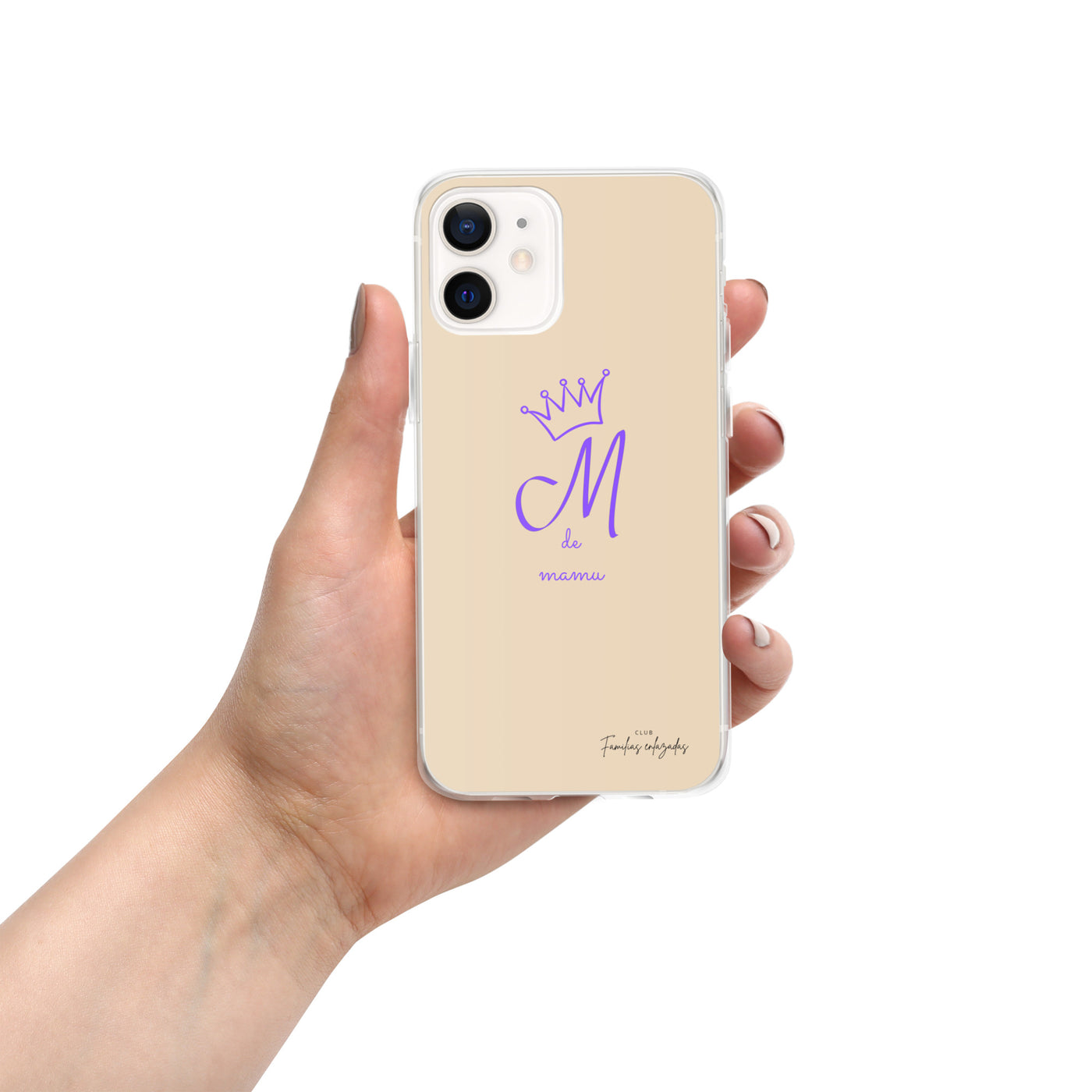 Funda beige para iPhone® "M de mamu"