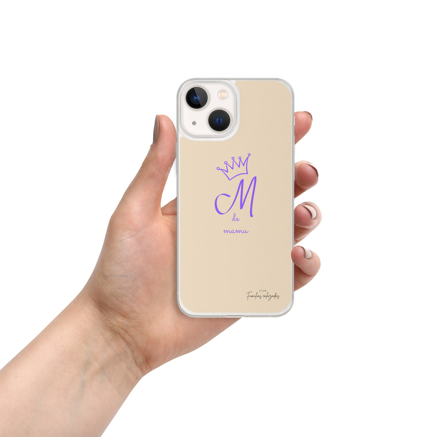 Coque iPhone® beige "M pour mamu"