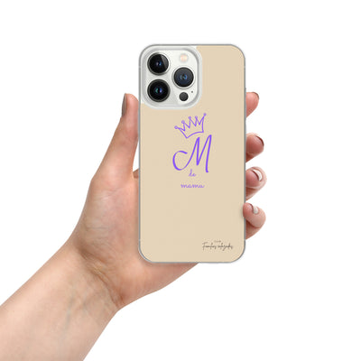 Beige iPhone® Hülle „M wie mamu“