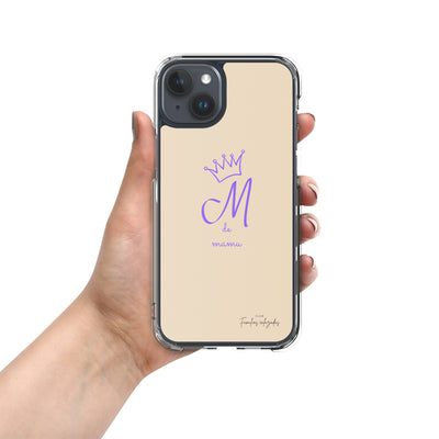 Coque iPhone® beige "M pour mamu"