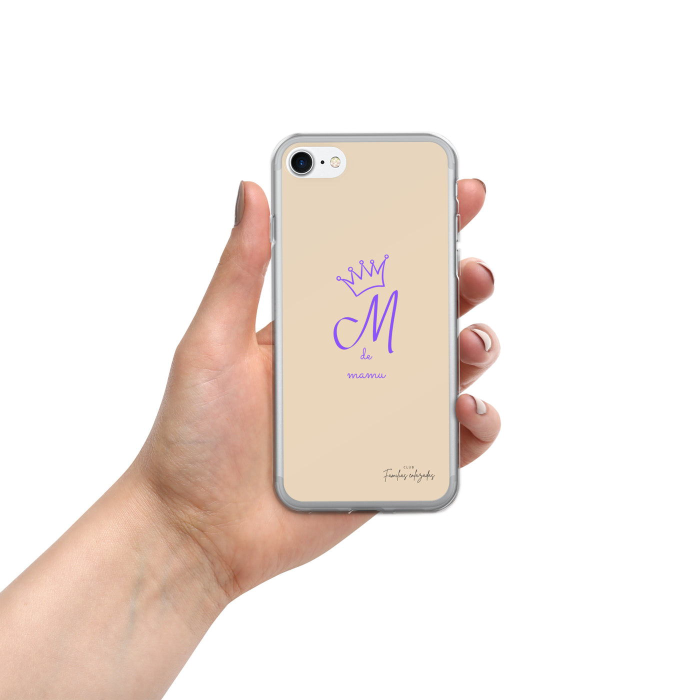 Coque iPhone® beige "M pour mamu"