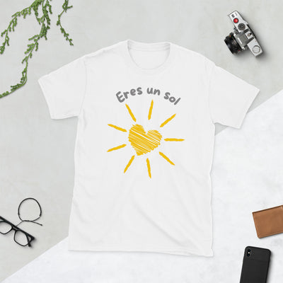 T-shirt unisexe à manches courtes « Tu es un soleil »