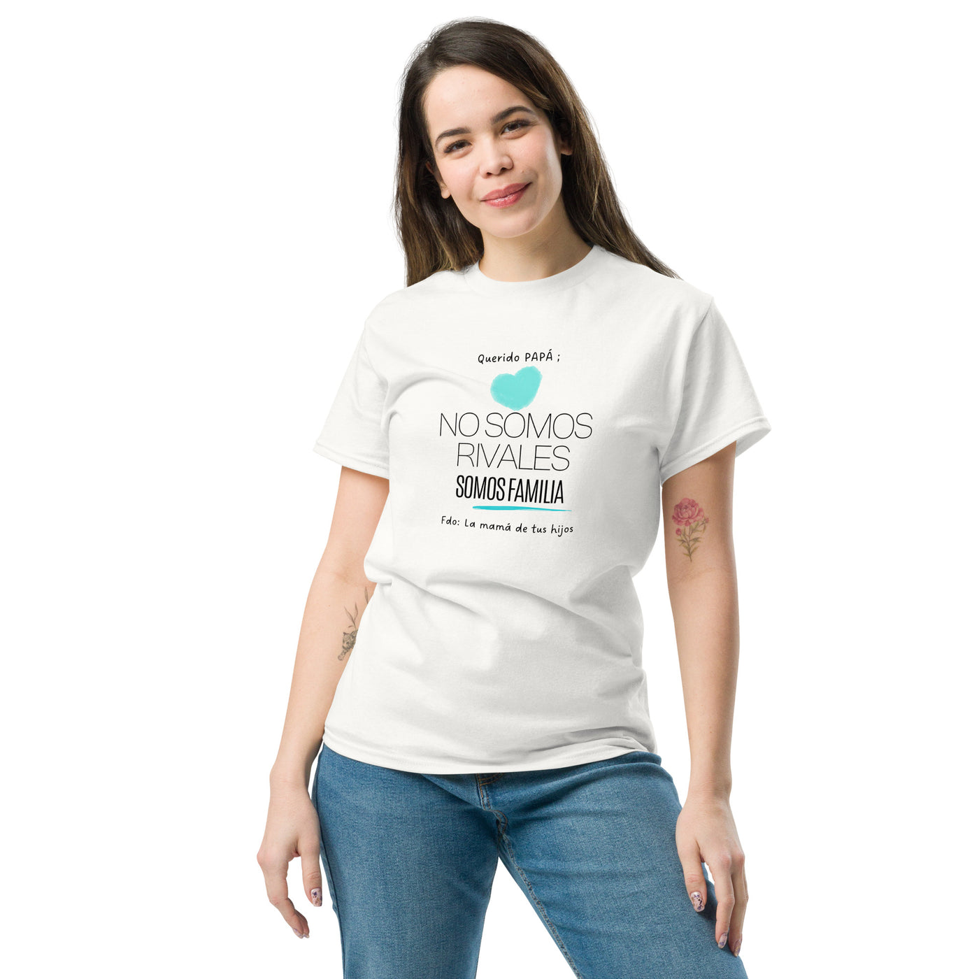 T-shirt unisexe « Cher papa, nous ne sommes pas des rivaux… »