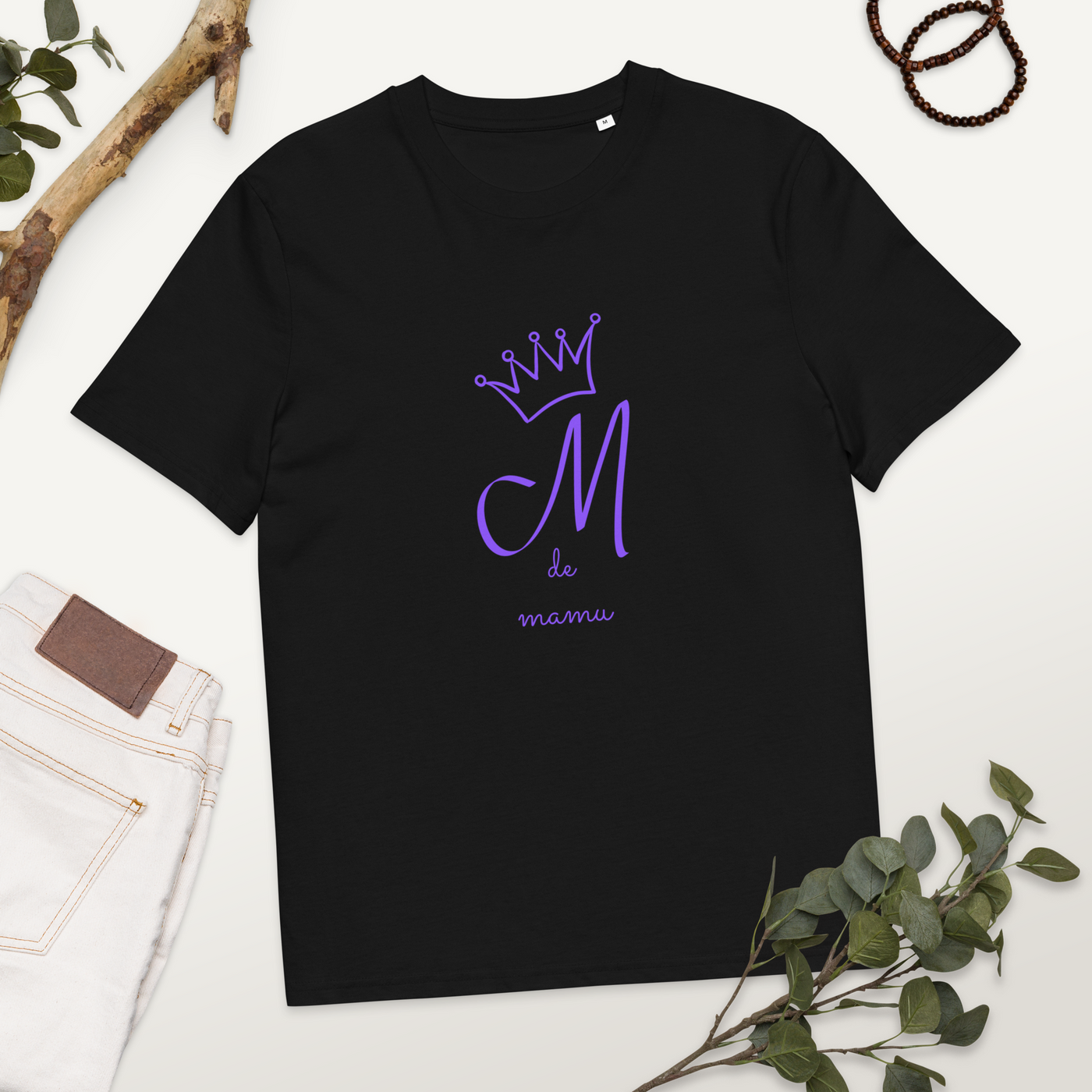 T-shirt unisexe en coton bio "M pour mamu"