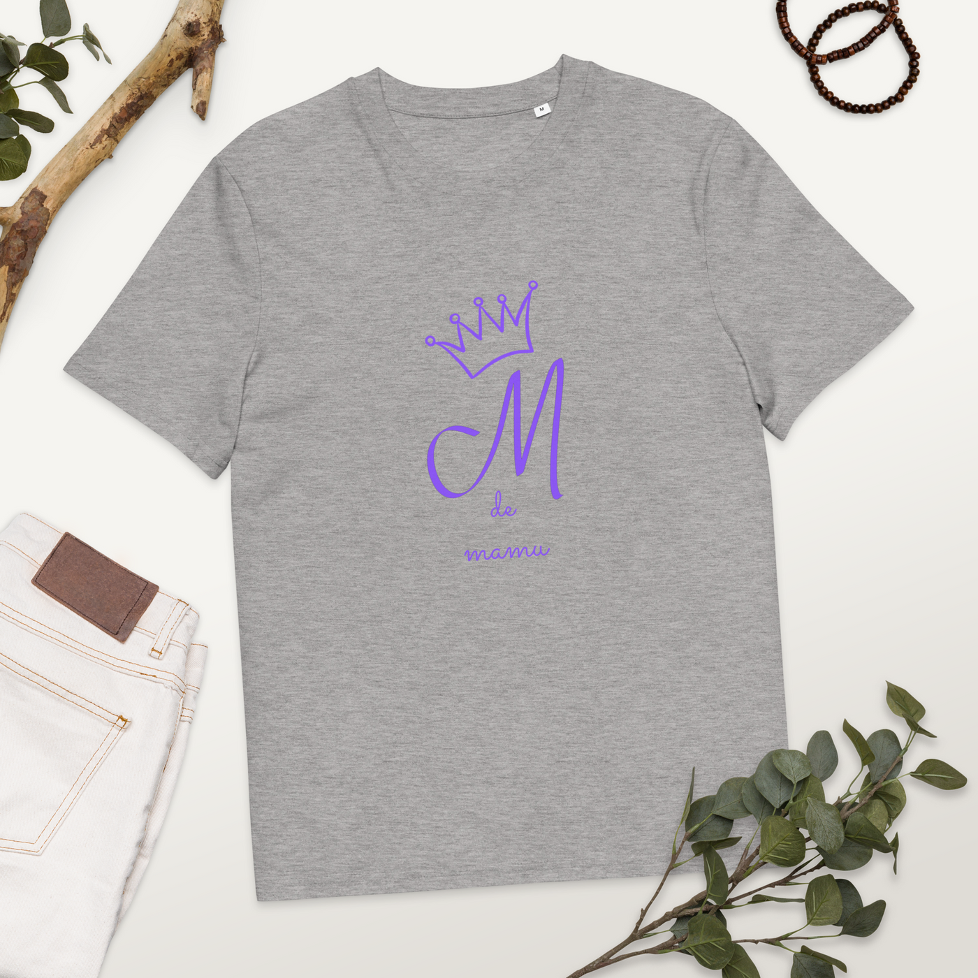 T-shirt unisexe en coton bio "M pour mamu"