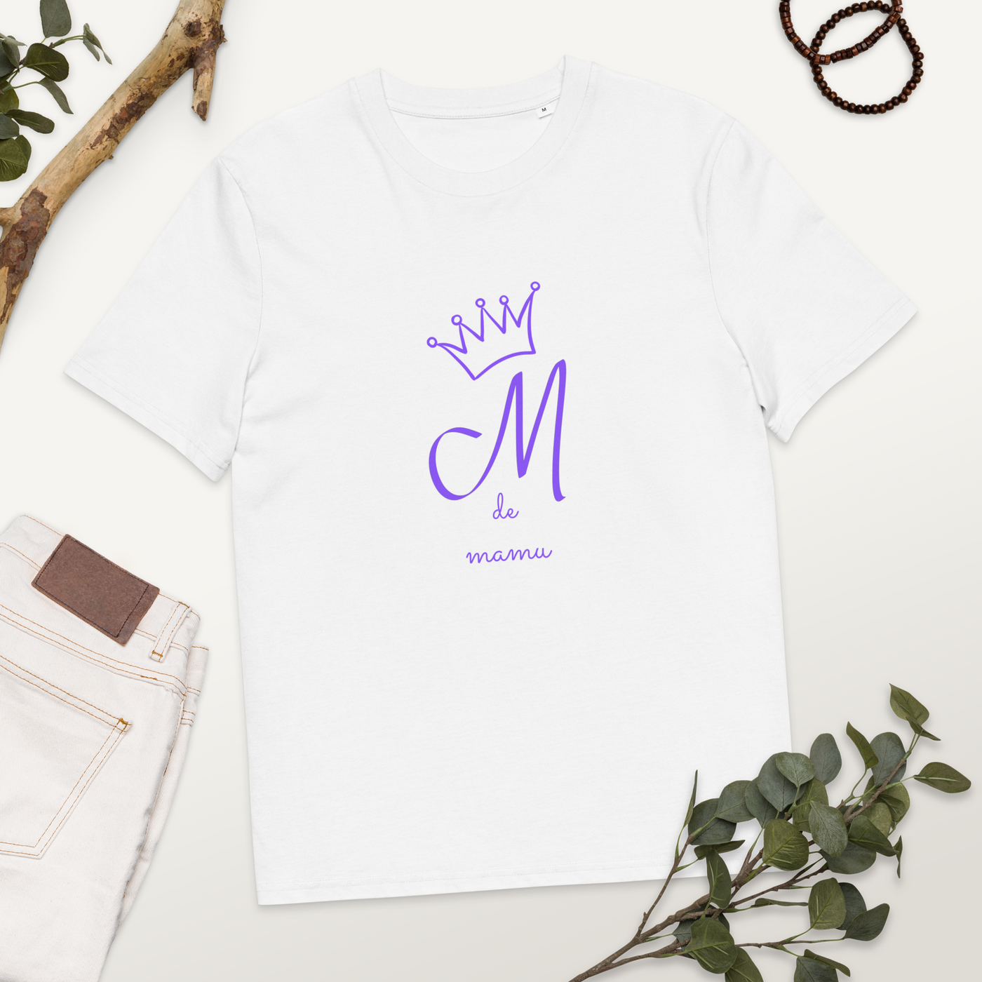 T-shirt unisexe en coton bio "M pour mamu"