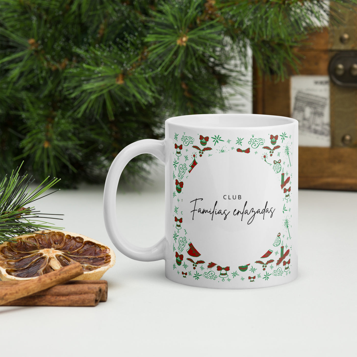 Taza Feliz Navidad Enlazada